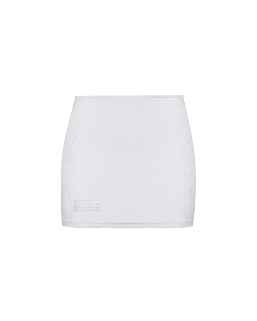 Ribbed Mid Rise Skirt